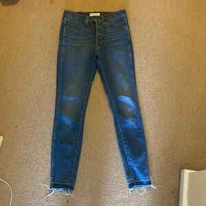 Madewell Size 27 10 Inch Rise Skinny Jeans